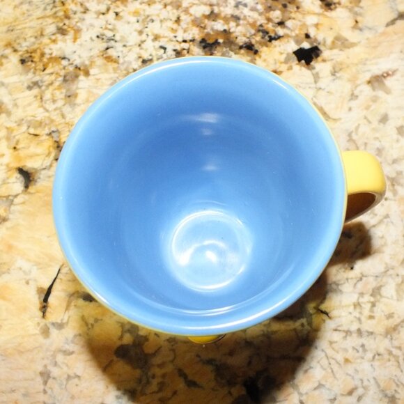 VINTAGE TRADEWINDS FUNNY FACE ANTHROPOMORPIC YELLOW PEDESTAL FOOTED MUG - Picture 4 of 4